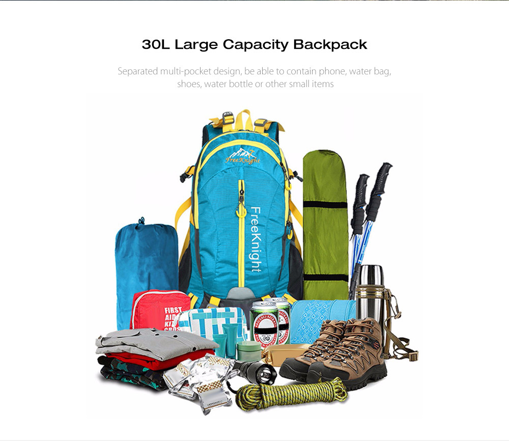 Free Knight FK0215 Outdoor 30L Nylon Water Resistant Backpack Mountaineering Camping Bag Free Knight FK0215 Outdoor 30L Nylon Water Resistant Backpack Mountaineering Camping Bag