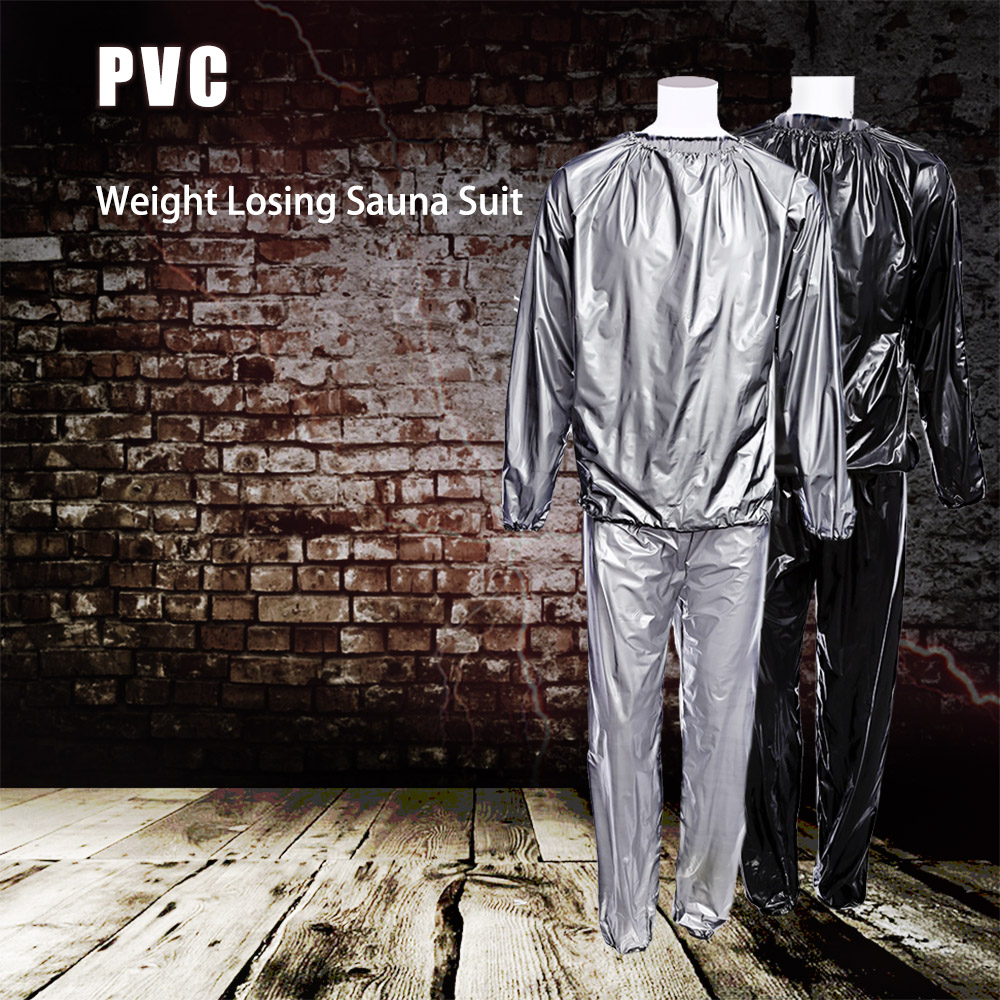 WEIGHT LOSING SAUNA SUIT PVC SWEATING CLOTH SILVER, SIZE L/2XL/5XL 11street Malaysia Fitness