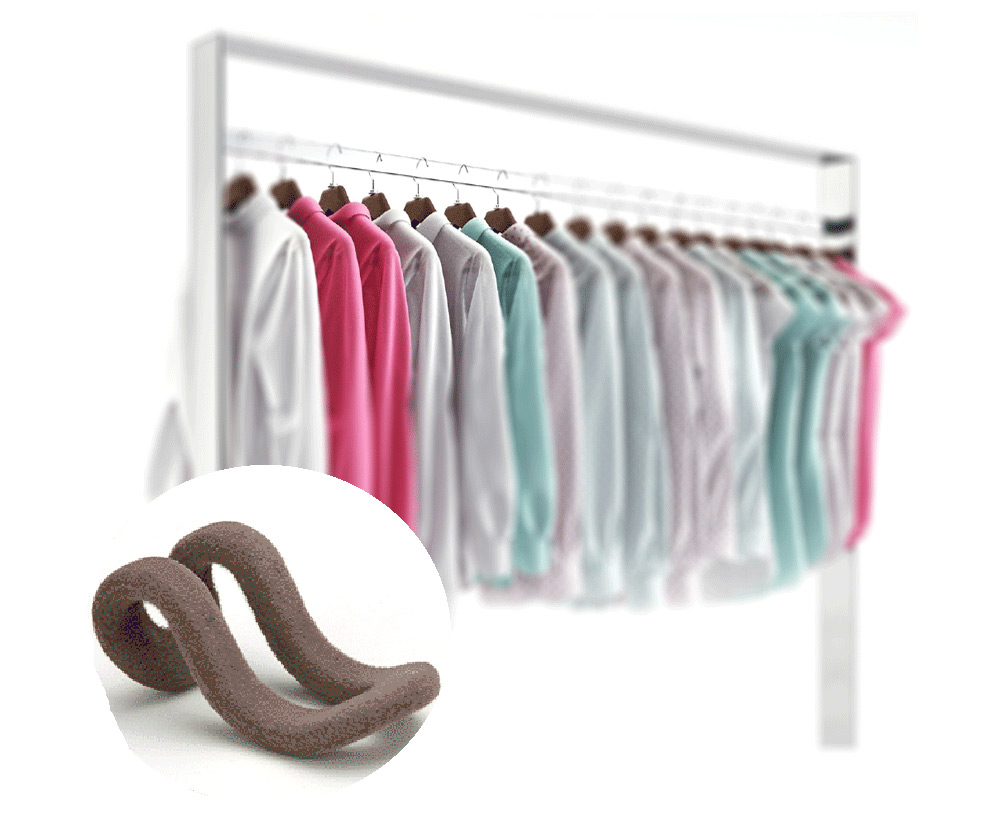 10pcs Creative Mini Flocking Clothes Hanger Hook Closet Organizer