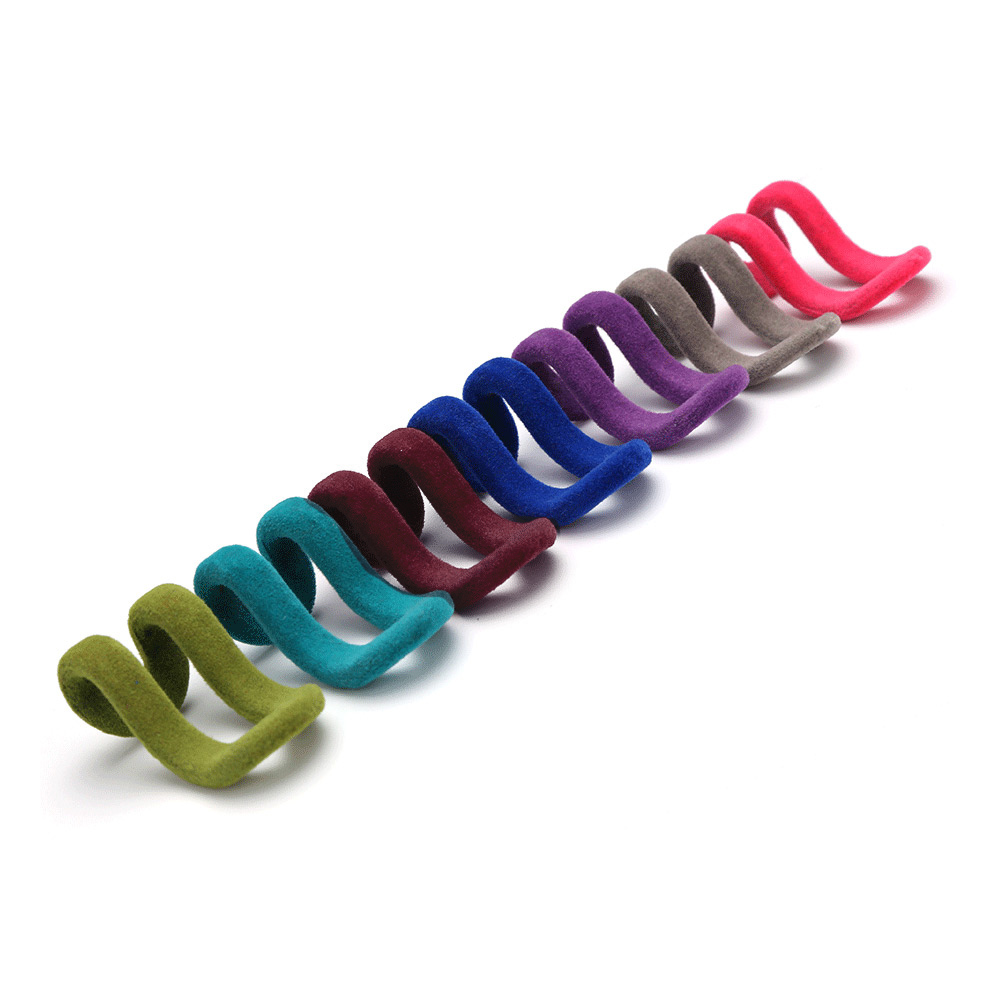 10pcs Creative Mini Flocking Clothes Hanger Hook Closet Organizer