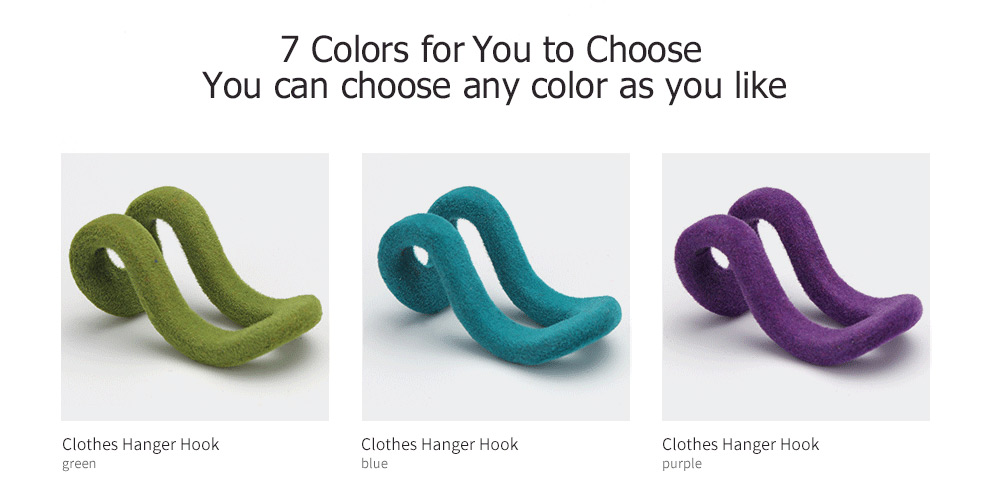 10pcs Creative Mini Flocking Clothes Hanger Hook Closet Organizer
