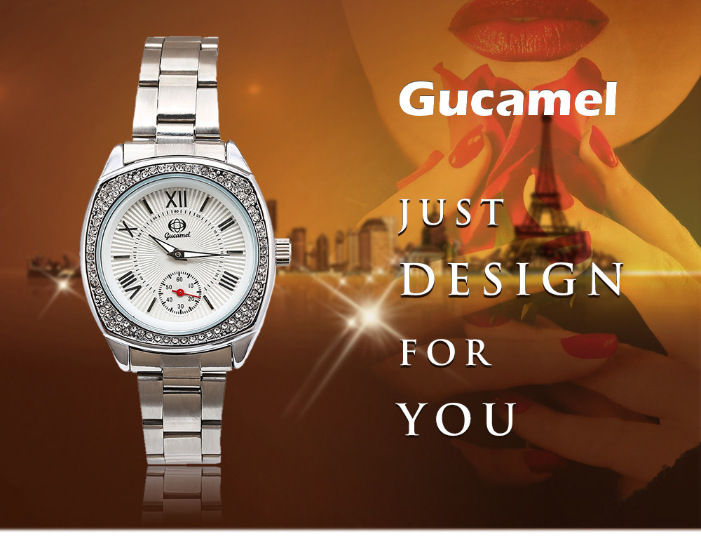 Gucamel BL057 Women Quartz Watch Luminous Pointer Rhinestone 30m Water Resistance Wristwatch Gucamel BL057 Women Quartz Watch Luminous Pointer Rhinestone 30m Water Resistance Wristwatch
