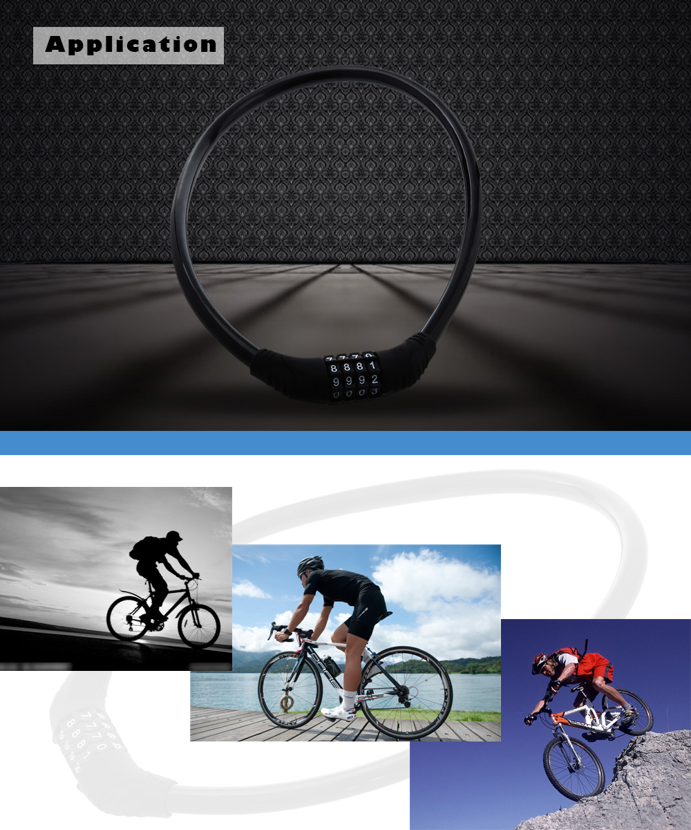 Anti-theft Bicycle Chain Lock 4 Digital Password Security Protector Anti-theft Bicycle Chain Lock 4 Digital Password Security Protector