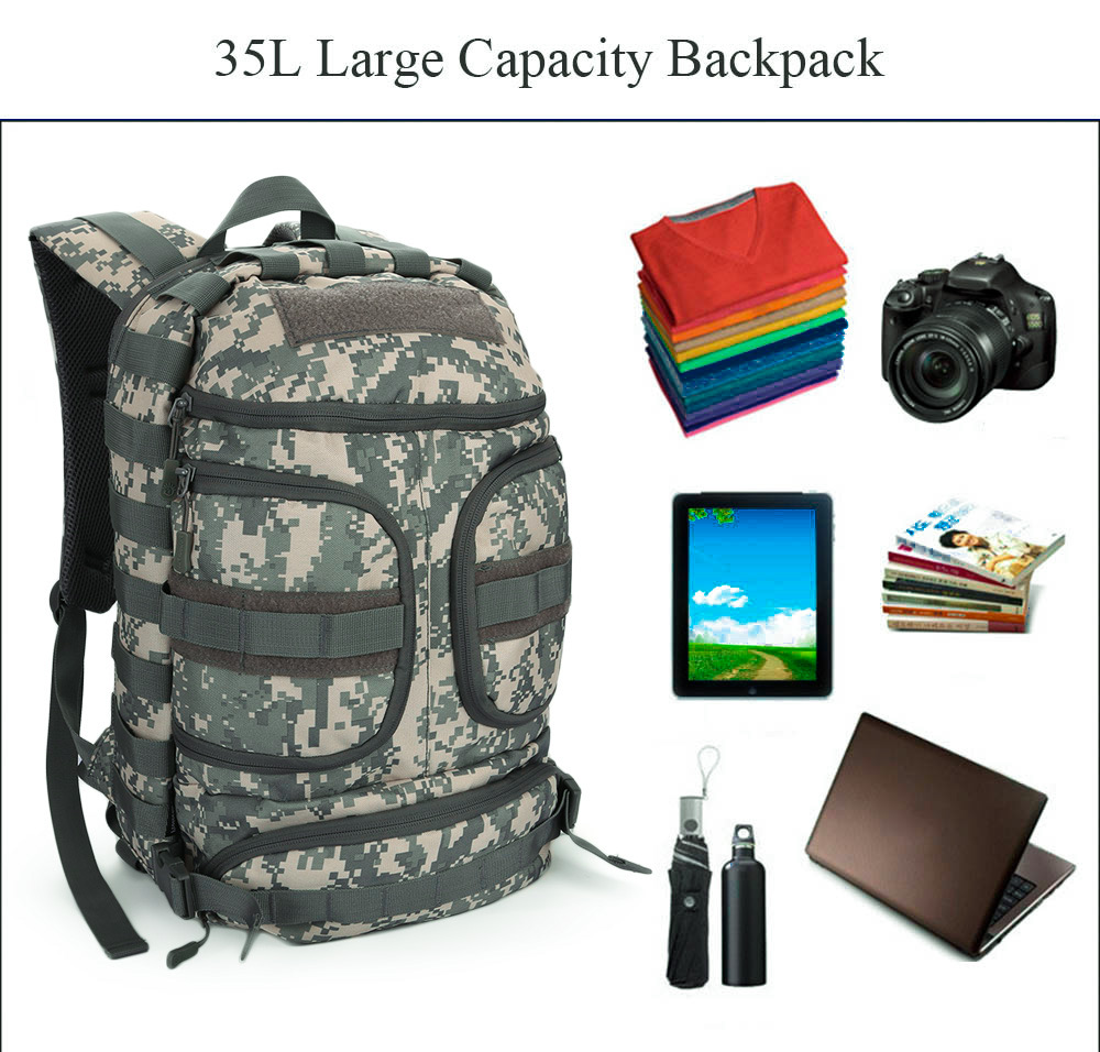 Protector Plus 35L Outdoor Water Resistant Military Backpack for Hiking Camping Climbing Protector Plus 35L Outdoor Water Resistant Military Backpack for Hiking Camping Climbing