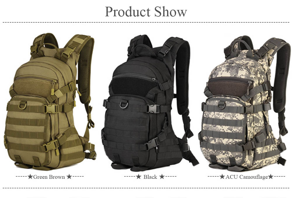 Protector Plus 25L Outdoor Water Resistant Military Backpack for Hiking Camping Climbing Protector Plus 25L Outdoor Water Resistant Military Backpack for Hiking Camping Climbing