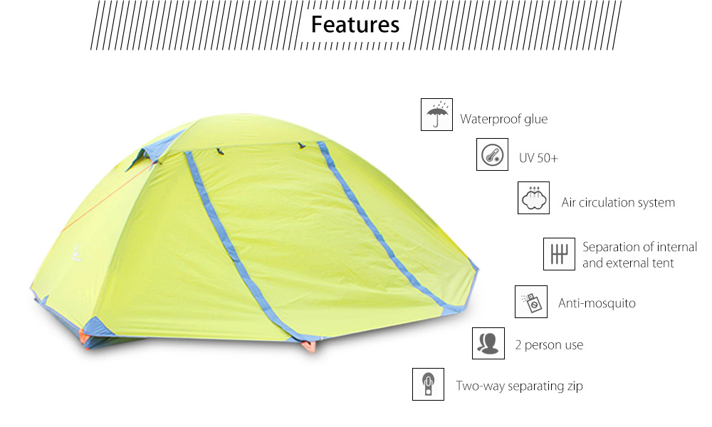 FLYTOP Waterproof Double Aluminum Rod Outdoor Tent Two Person Use FLYTOP Waterproof Double Aluminum Rod Outdoor Tent Two Person Use