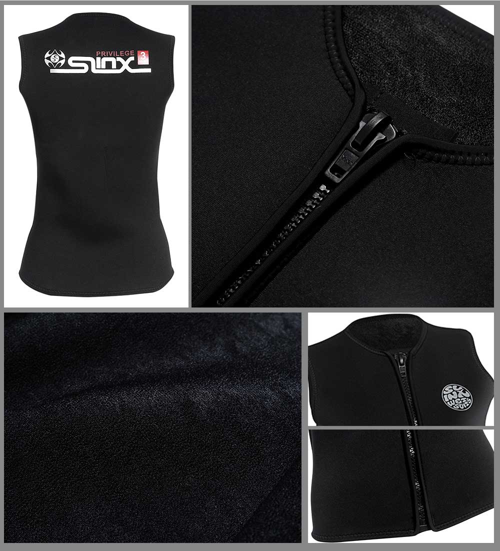 SLINX Outdoor Unisex 3MM Sleeveless Wetsuit Vest for Diving Surf Windsurf Kitesurfing