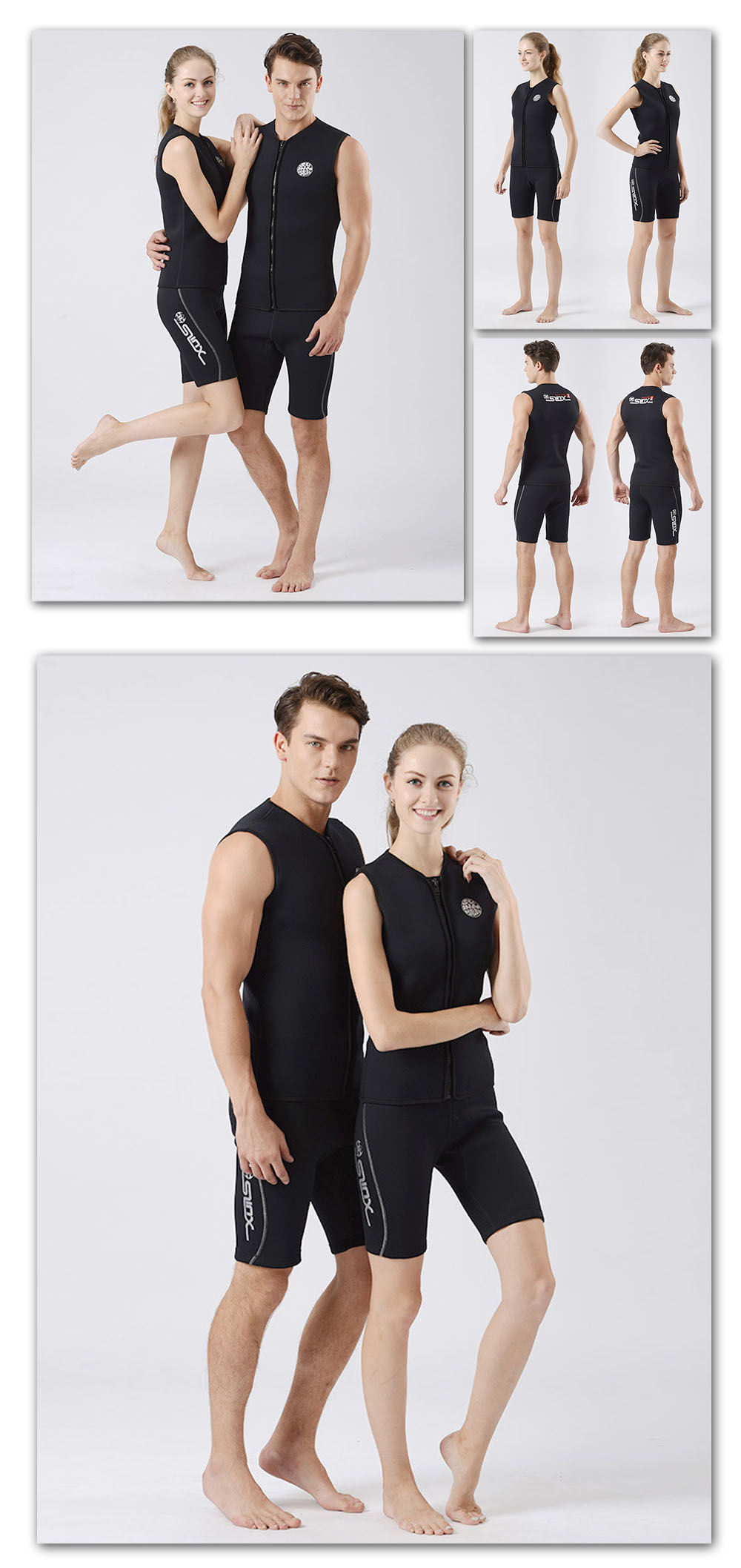 SLINX Outdoor Unisex 3MM Sleeveless Wetsuit Vest for Diving Surf Windsurf Kitesurfing