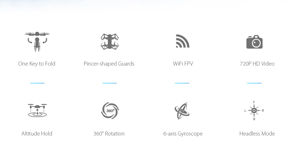 JJRC H43WH Mini Foldable RC Selfie Drone BNF WiFi FPV 720P HD / Pincer-shaped Protection Frame / G-sensor Mode JJRC H43WH Mini Foldable RC Selfie Drone BNF WiFi FPV 720P HD / Pincer-shaped Protection Frame / G-sensor Mode