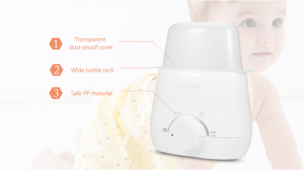 RealBubee Electric Milk Food BPA Free Warmer Baby Feeding Double Bottle Sterilizer RealBubee Electric Milk Food BPA Free Warmer Baby Feeding Double Bottle Sterilizer