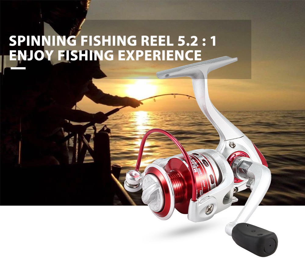 MB Series 8 Ball Bearings 5.2 : 1 Spinning Wheel Metal Fishing Reel MB Series 8 Ball Bearings 5.2 : 1 Spinning Wheel Metal Fishing Reel