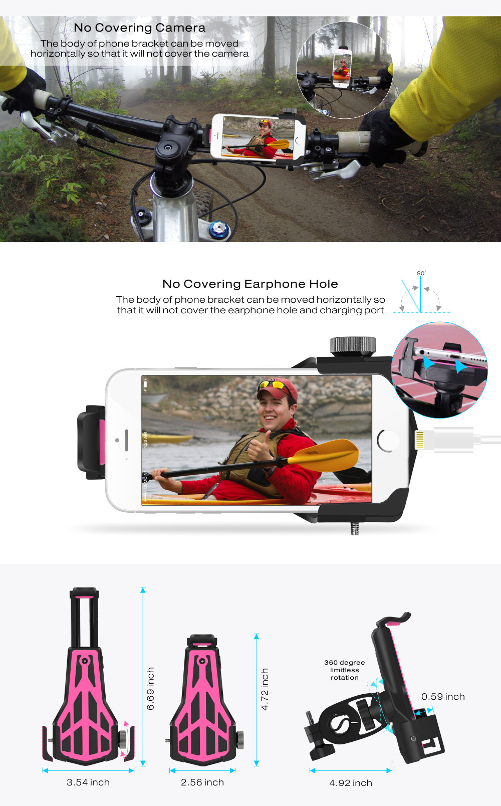Cycle Zone 360 Degree Rotatable Motor Bike Handlebar Mobile Phone Holder Mount Stand Cycle Zone 360 Degree Rotatable Motor Bike Handlebar Mobile Phone Holder Mount Stand