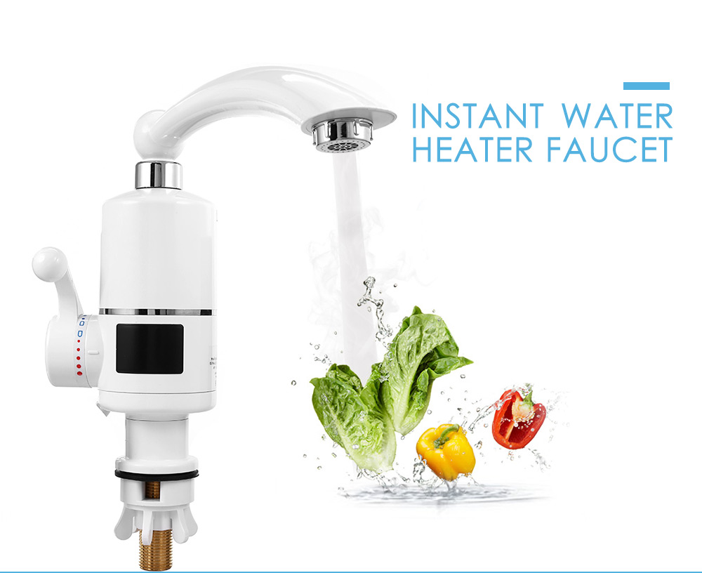 COHOTCA SDR - 4D - 3000W Tankless Electric Water Heater Faucet with LED Digital Display for Kitchen Bathroom COHOTCA SDR - 4D - 3000W Tankless Electric Water Heater Faucet with LED Digital Display for Kitchen Bathroom