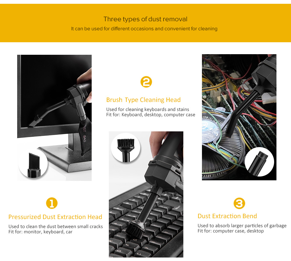 ECOLA Portable Professional Powerful Vacuum Cleaner for Keyboard Notebook