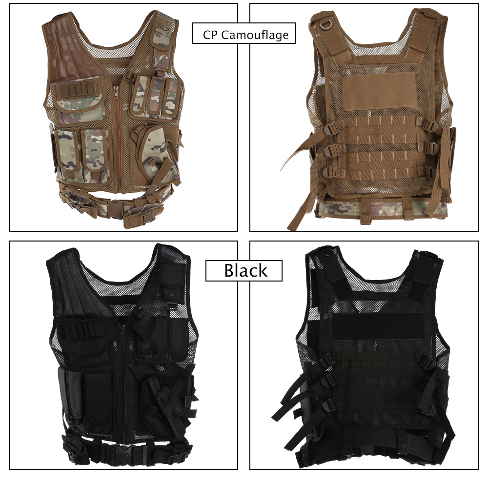 Multi-functional Tactical Vest Belt Protect Multi Pockets Mesh Breathable Equipment Multi-functional Tactical Vest Belt Protect Multi Pockets Mesh Breathable Equipment