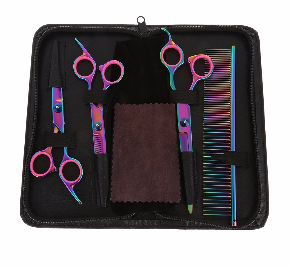 Colorful Hair Scissors Set Hairdressing Styling Tools