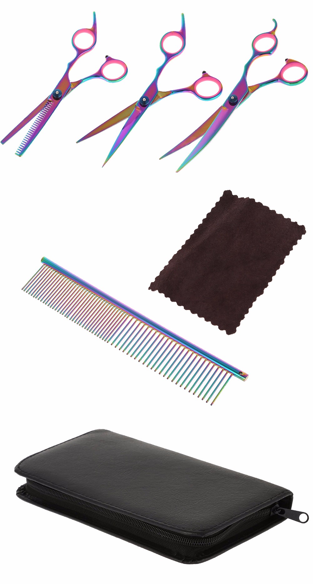Colorful Hair Scissors Set Hairdressing Styling Tools