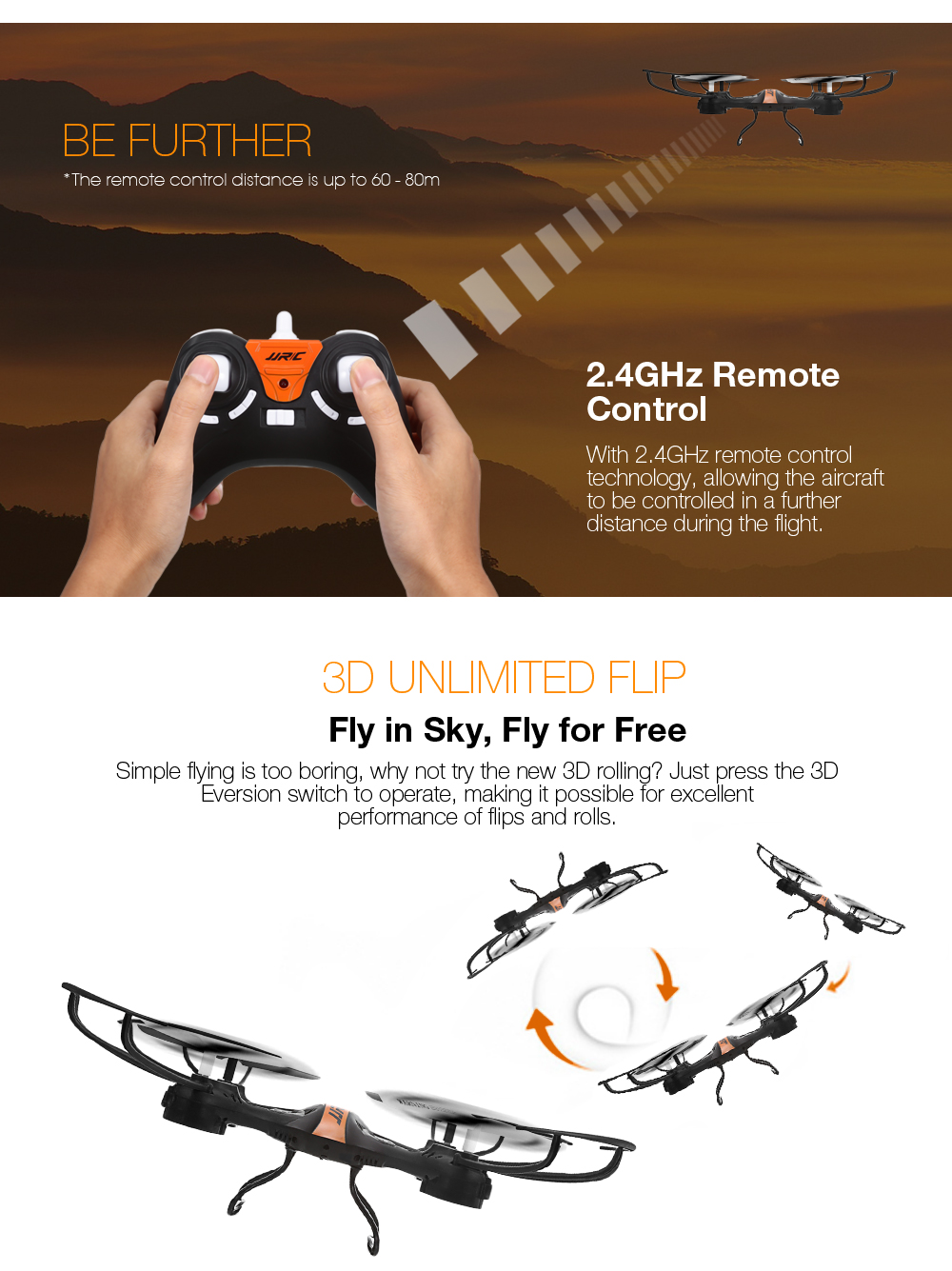 JJRC H33 WiFi Camera RC Quadcopter 2.4G 4CH 6-axis Gyro Headless Mode Drone RTF JJRC H33 WiFi Camera RC Quadcopter 2.4G 4CH 6-axis Gyro Headless Mode Drone RTF