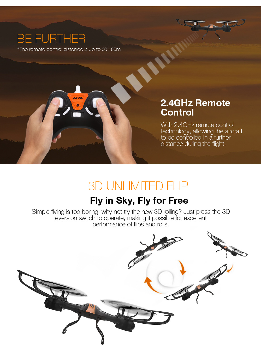 JJRC H33 WiFi Camera RC Quadcopter 2.4G 4CH 6-axis Gyro Headless Mode Drone RTF JJRC H33 WiFi Camera RC Quadcopter 2.4G 4CH 6-axis Gyro Headless Mode Drone RTF