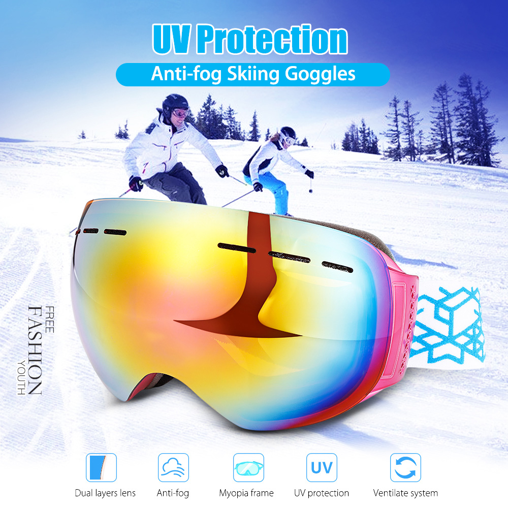 FreeBee 002 Unisex Anti-fog Lens Snowboarding Skiing Goggles Climbing Glasses Eyewear FreeBee 002 Unisex Anti-fog Lens Snowboarding Skiing Goggles Climbing Glasses Eyewear