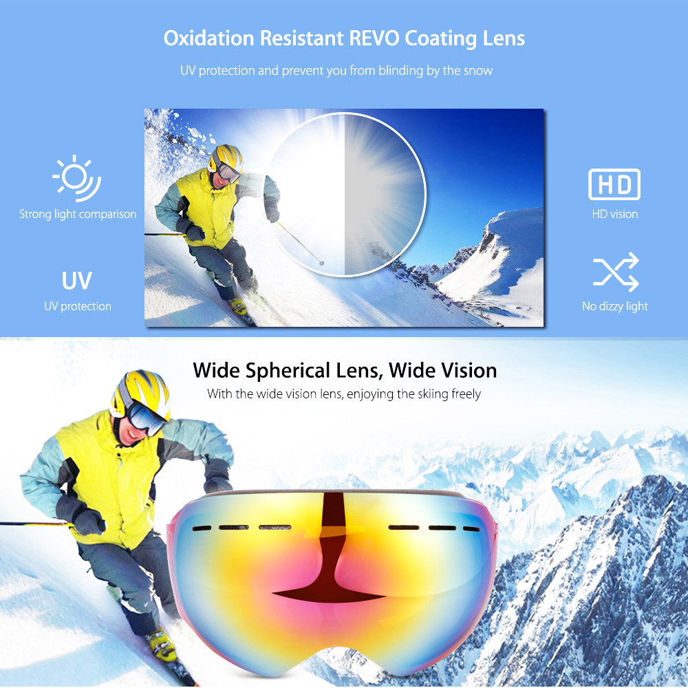 FreeBee 002 Unisex Anti-fog Lens Snowboarding Skiing Goggles Climbing Glasses Eyewear FreeBee 002 Unisex Anti-fog Lens Snowboarding Skiing Goggles Climbing Glasses Eyewear