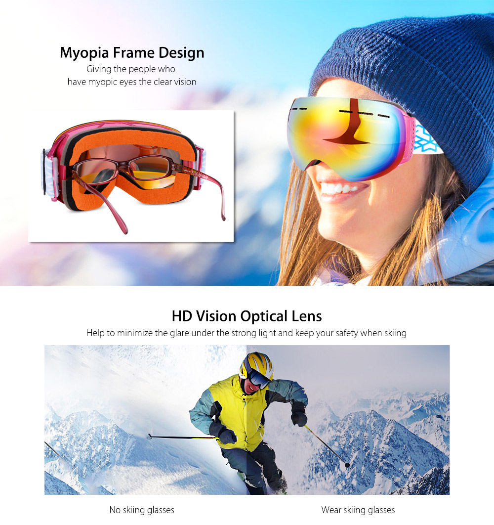 FreeBee 002 Unisex Anti-fog Lens Snowboarding Skiing Goggles Climbing Glasses Eyewear FreeBee 002 Unisex Anti-fog Lens Snowboarding Skiing Goggles Climbing Glasses Eyewear
