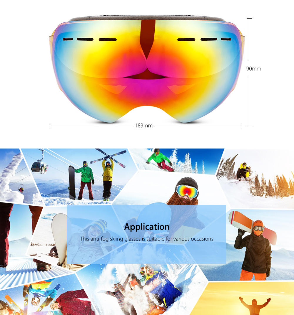 FreeBee 002 Unisex Anti-fog Lens Snowboarding Skiing Goggles Climbing Glasses Eyewear FreeBee 002 Unisex Anti-fog Lens Snowboarding Skiing Goggles Climbing Glasses Eyewear