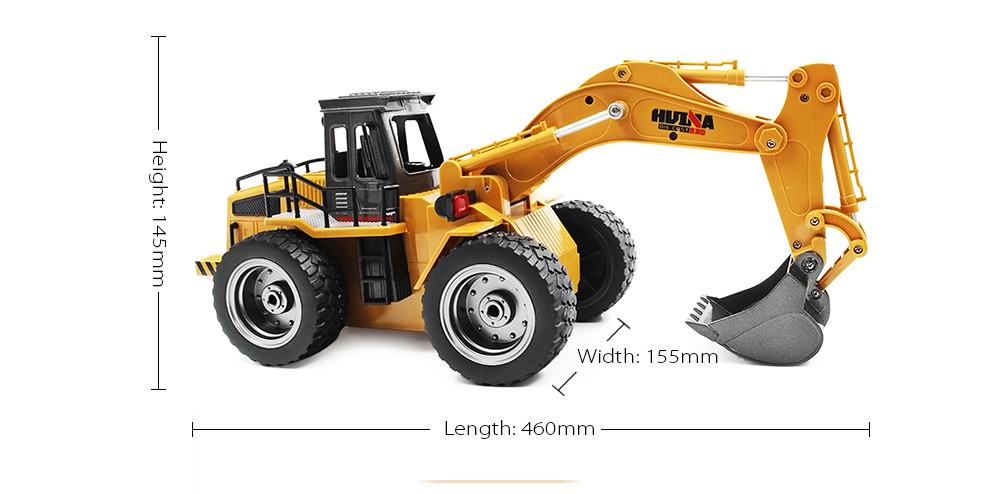 HUINA TOYS 1530 1:18 6CH RC Alloy Rooter Truck RTR with Movable Lifting Arm / Mechanical Sound / LED Light HUINA TOYS 1530 1:18 6CH RC Alloy Rooter Truck RTR with Movable Lifting Arm / Mechanical Sound / LED Light