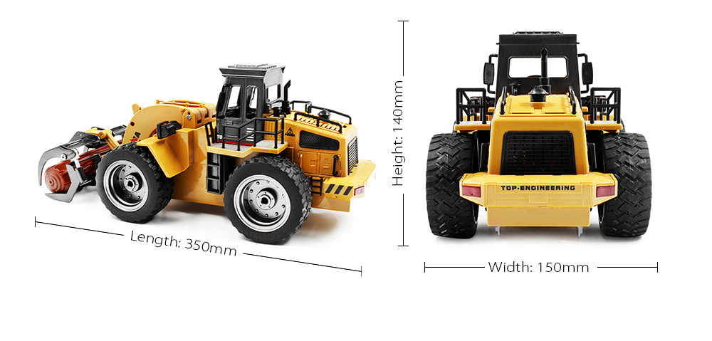 HUINA TOYS 1590 1:18 2.4GHz 6CH RC Alloy Timber Grab Truck RTR Grasper Opening Closing / Movable Arm / Mechanical Sound HUINA TOYS 1590 1:18 2.4GHz 6CH RC Alloy Timber Grab Truck RTR Grasper Opening Closing / Movable Arm / Mechanical Sound
