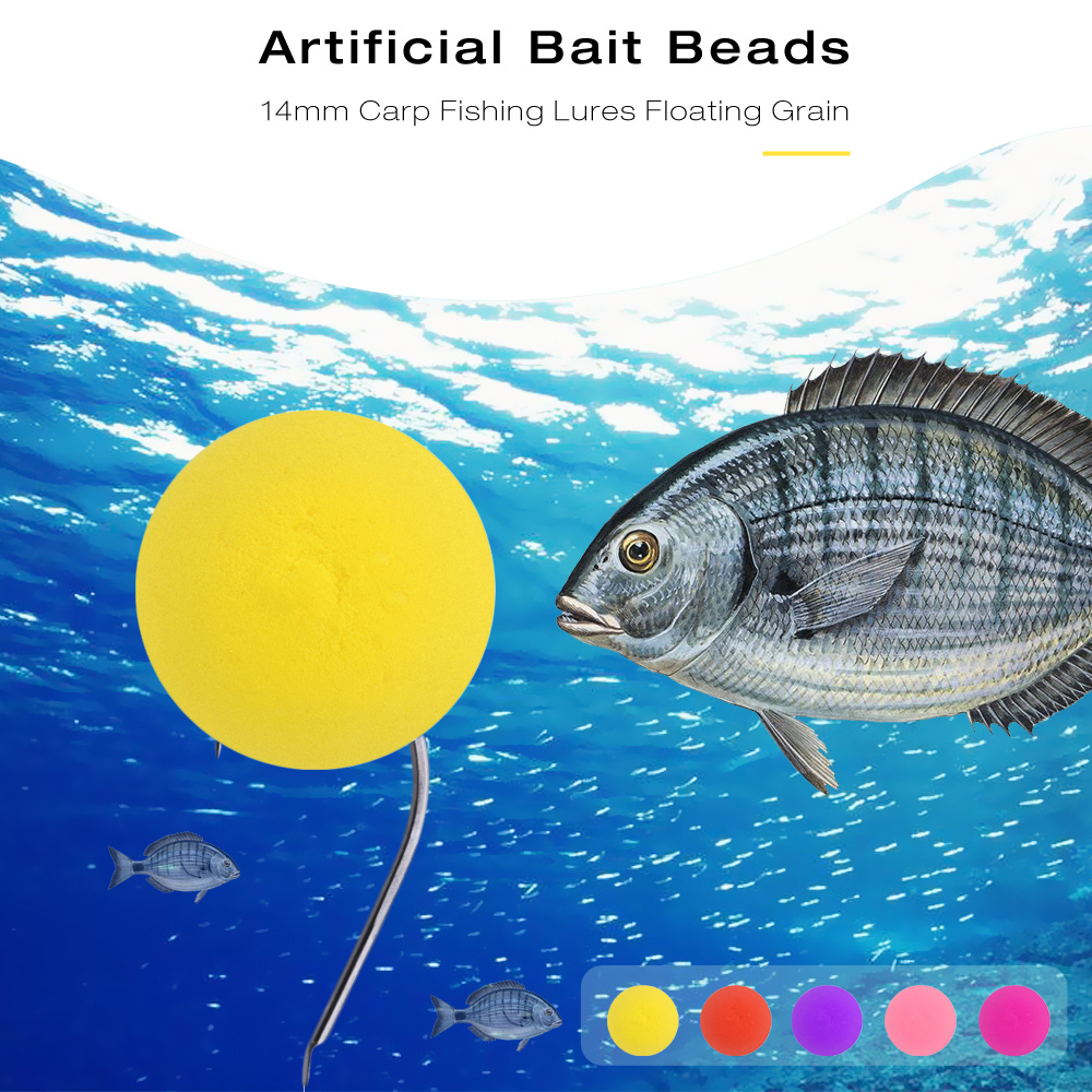 Outlife 14mm Soft Baits with Smell Carp Fishing Lures Floating Grain Ball Beads Feeder Outlife 14mm Soft Baits with Smell Carp Fishing Lures Floating Grain Ball Beads Feeder