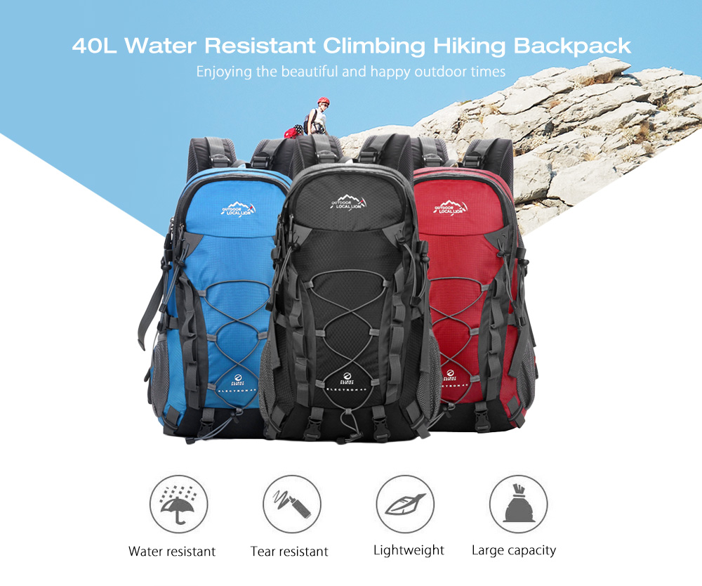 LOCAL LION 443 40L Water Resistant Molle Climbing Hiking Backpack LOCAL LION 443 40L Water Resistant Molle Climbing Hiking Backpack