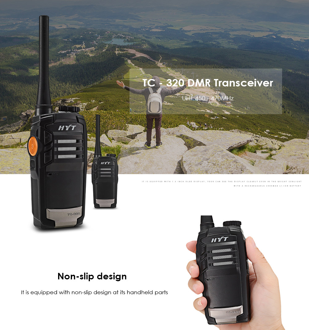 Hytera TC - 320 Portable UHF 450 - 470MHz DMR Transceiver Hytera TC - 320 Portable UHF 450 - 470MHz DMR Transceiver