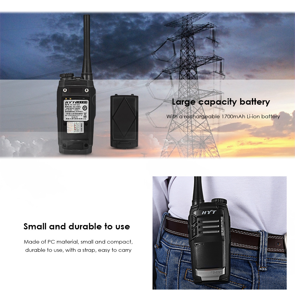 Hytera TC - 320 Portable UHF 450 - 470MHz DMR Transceiver Hytera TC - 320 Portable UHF 450 - 470MHz DMR Transceiver