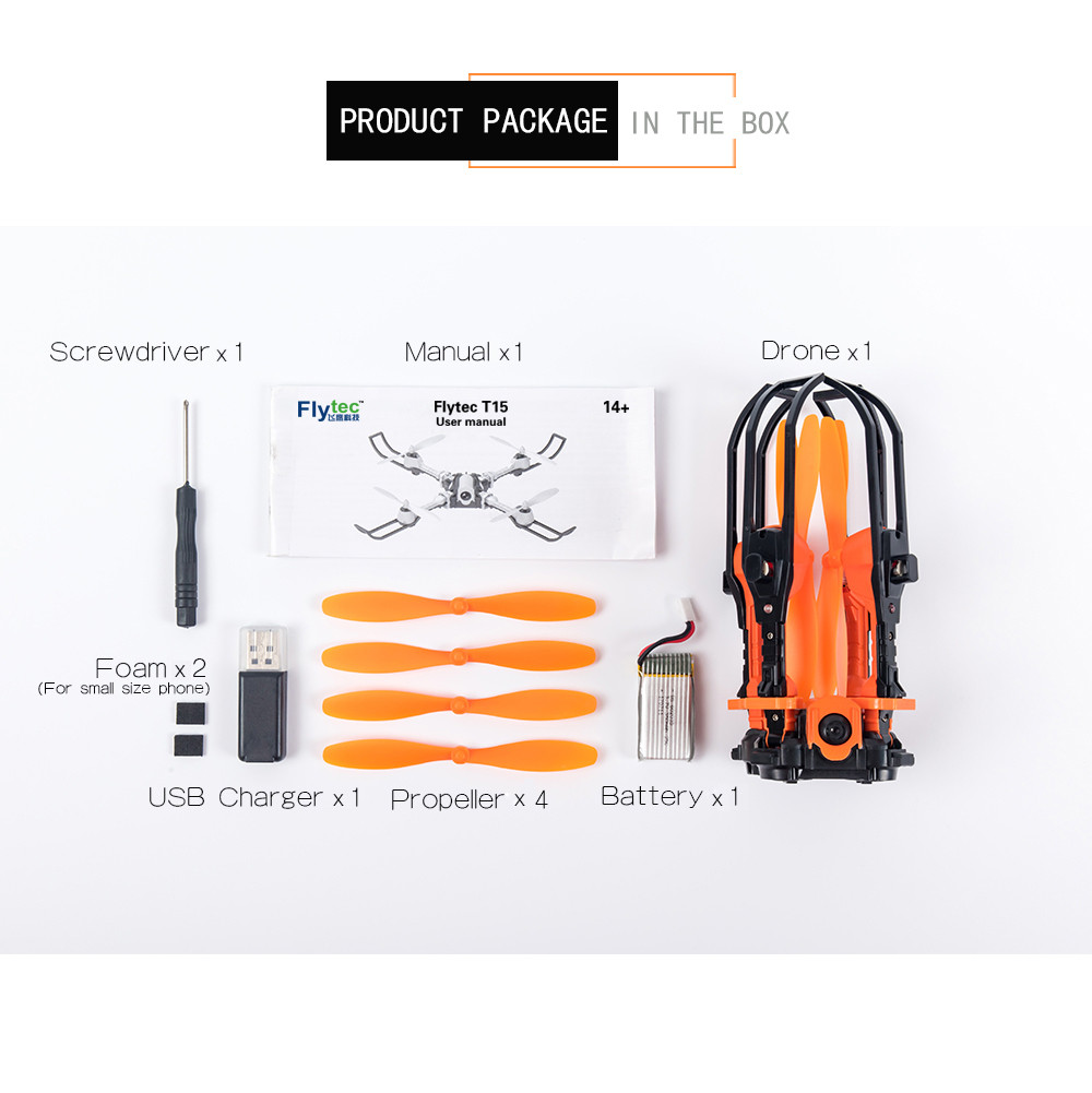 Flytec T15 Foldable 0.3MP WiFi Camera RC Quadcopter 2.4G 4CH 6-axis Gyro Headless High Hold Mode 3D Unlimited Flip Drone RTF Flytec T15 Foldable 0.3MP WiFi Camera RC Quadcopter 2.4G 4CH 6-axis Gyro Headless High Hold Mode 3D Unlimited Flip Drone RTF