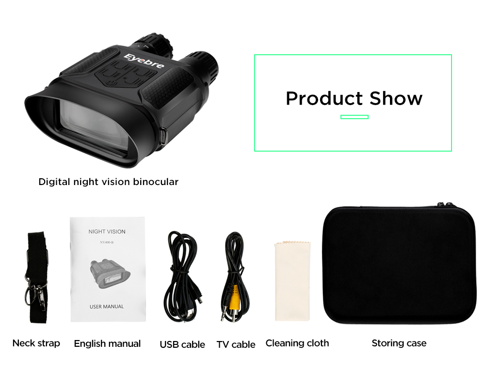 Eyebre 400M Digital Infrared Night Vision Binocular Scope HD Photo Camera Video Recorder Eyebre 400M Digital Infrared Night Vision Binocular Scope HD Photo Camera Video Recorder