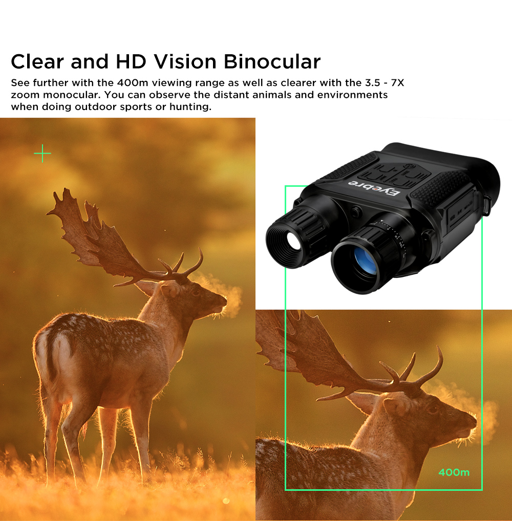 Eyebre 400M Digital Infrared Night Vision Binocular Scope HD Photo Camera Video Recorder Eyebre 400M Digital Infrared Night Vision Binocular Scope HD Photo Camera Video Recorder