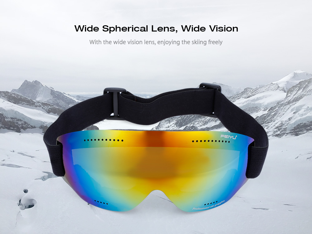 FEIYU Unisex Spherical Anti-fog Lens Skiing Goggles Climbing Glasses Eyewear FEIYU Unisex Spherical Anti-fog Lens Skiing Goggles Climbing Glasses Eyewear