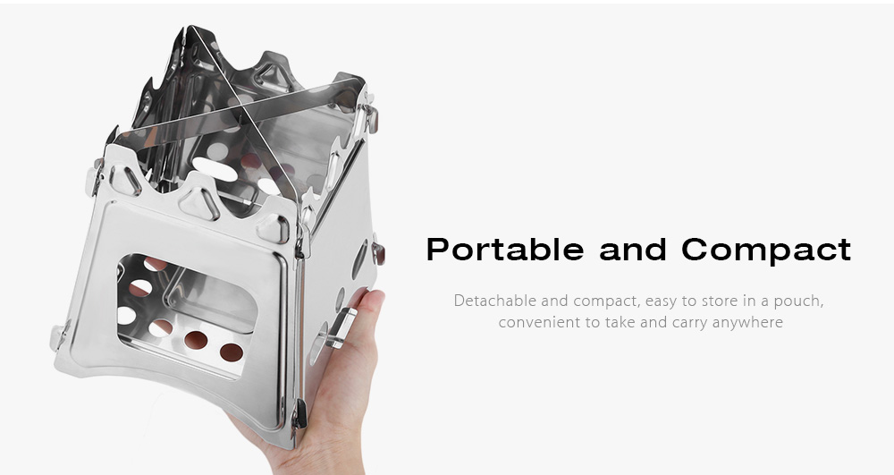 Outlife Outdoor Pocket Stainless Steel Folding Alcohol Stove for Cooking Camping Outlife Outdoor Pocket Stainless Steel Folding Alcohol Stove for Cooking Camping