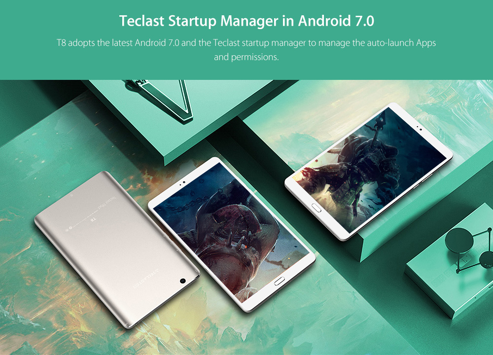 Teclast Master T8 8.4 inch Tablet PC Android 7.0 MTK8176 Hexa Core 1.7GHz 4GB RAM 64GB ROM Fingerprint Recognition 