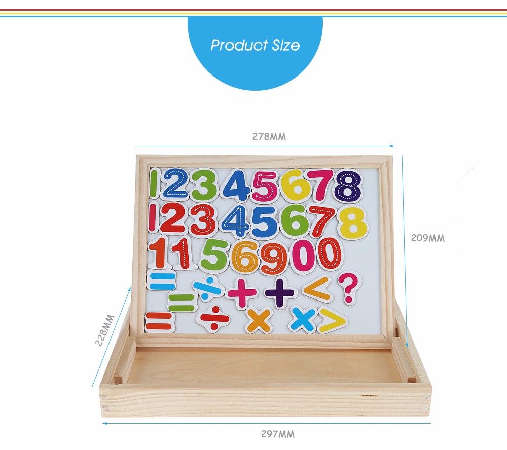 Digital Jigsaw Puzzle Magnetic Drawing Board Wooden Educational Toy
