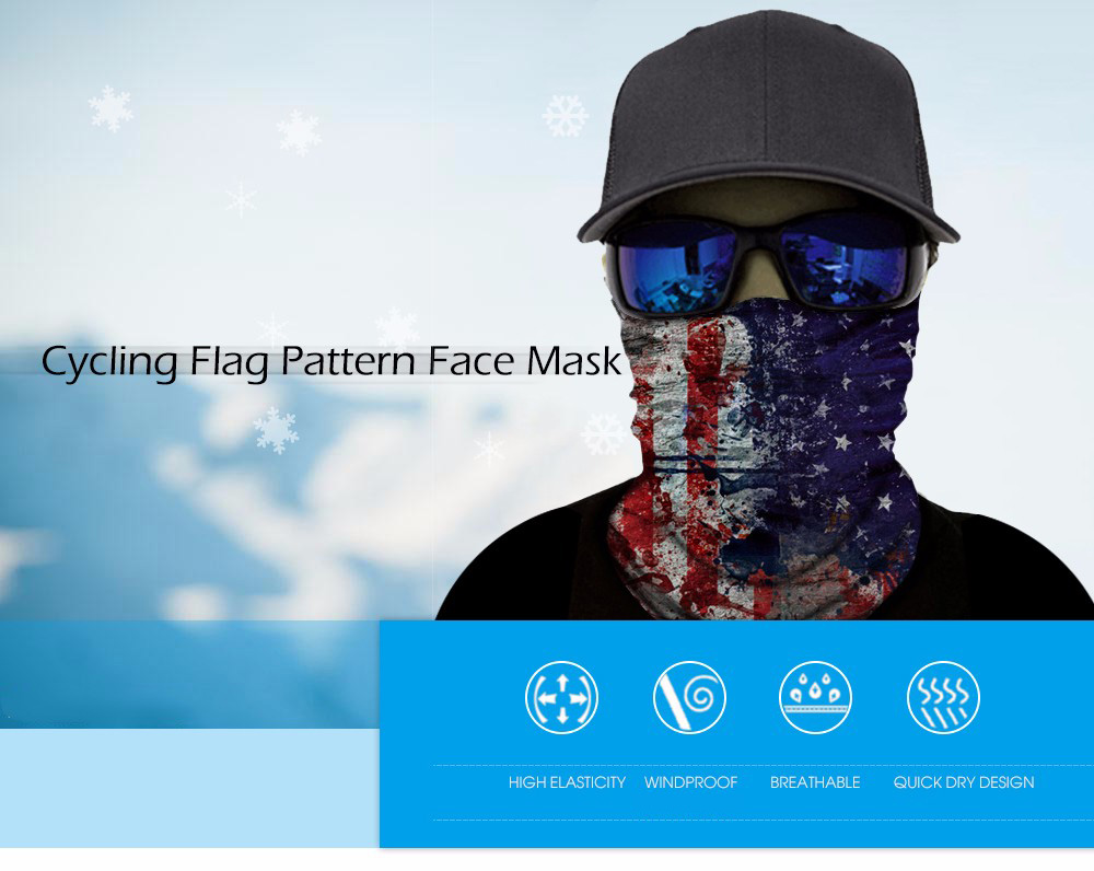 Flag Pattern Magic Face Mask Seamless Bandana Outdoor Cycling Neck Sleeve