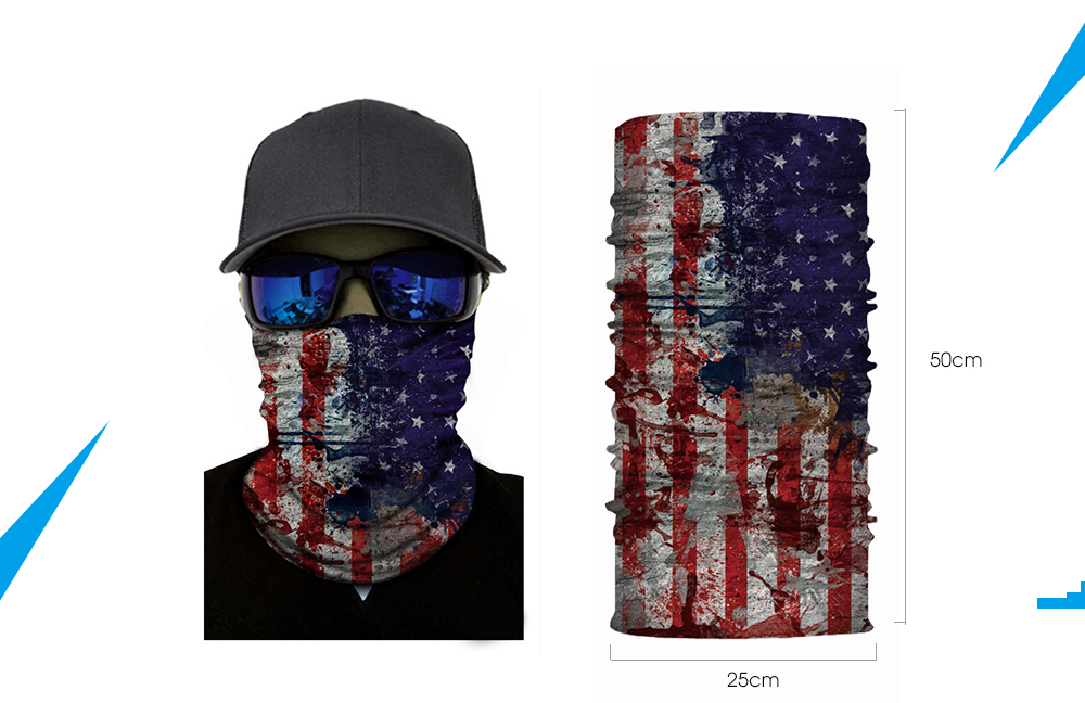 Flag Pattern Magic Face Mask Seamless Bandana Outdoor Cycling Neck Sleeve