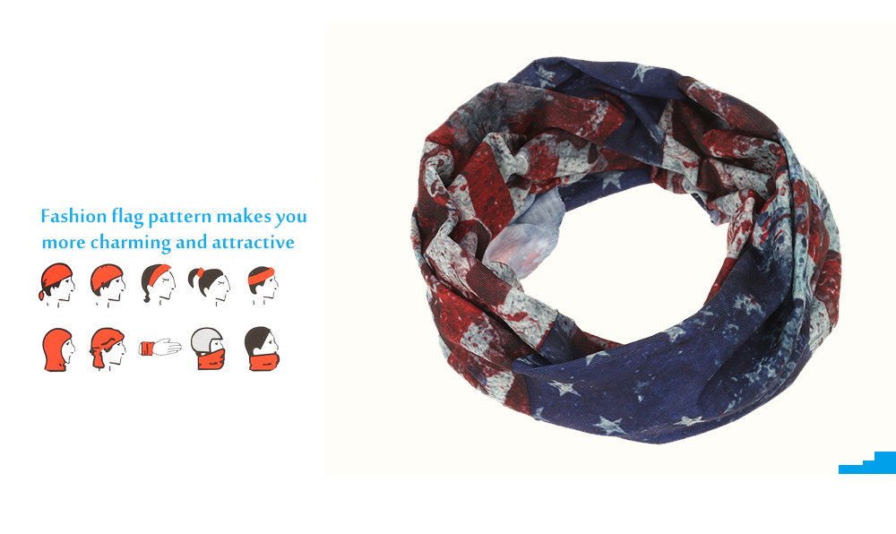 Flag Pattern Magic Face Mask Seamless Bandana Outdoor Cycling Neck Sleeve