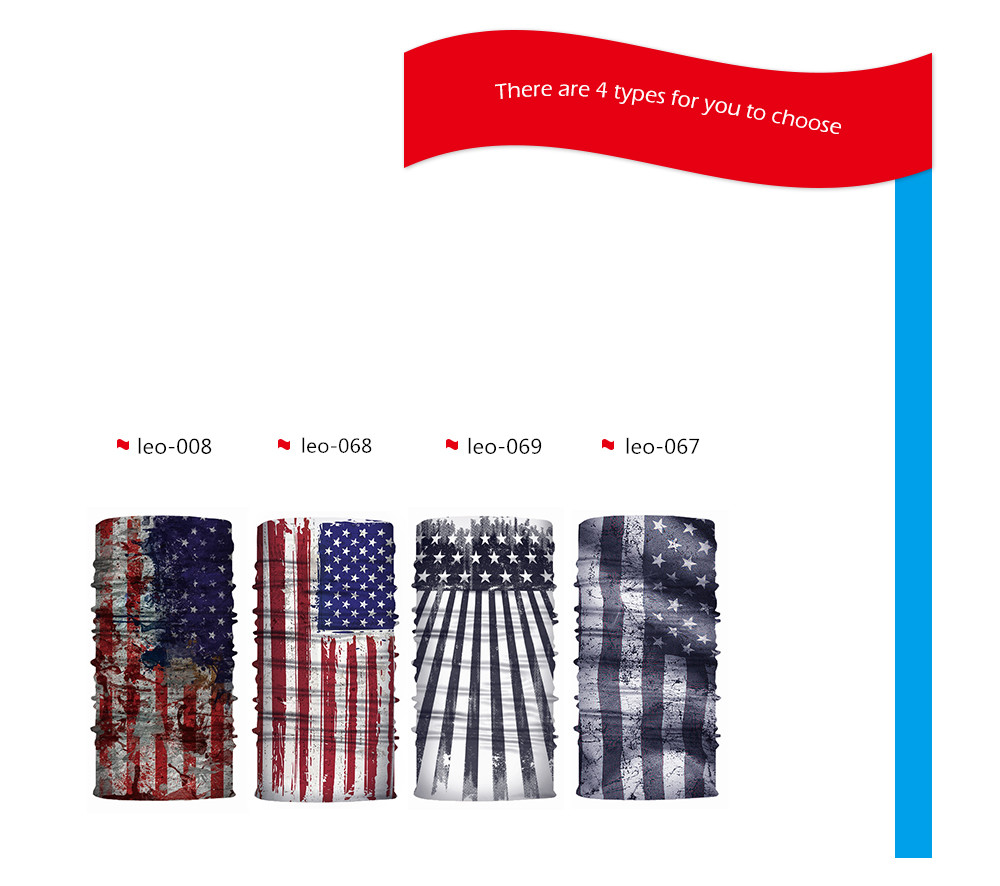 Flag Pattern Magic Face Mask Seamless Bandana Outdoor Cycling Neck Sleeve