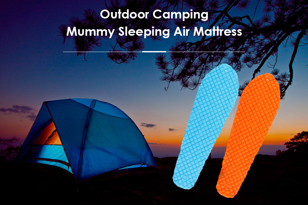 Bluefield Outdoor Inflatable Single Mummy Sleeping Pad Camping Cushion Air Bed Mat Bluefield Outdoor Inflatable Single Mummy Sleeping Pad Camping Cushion Air Bed Mat
