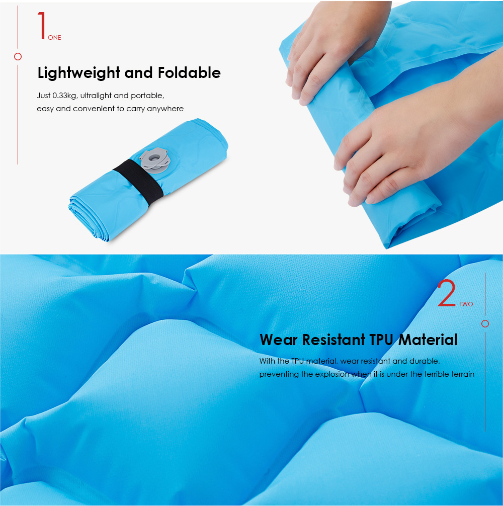 Bluefield Outdoor Inflatable Single Mummy Sleeping Pad Camping Cushion Air Bed Mat Bluefield Outdoor Inflatable Single Mummy Sleeping Pad Camping Cushion Air Bed Mat