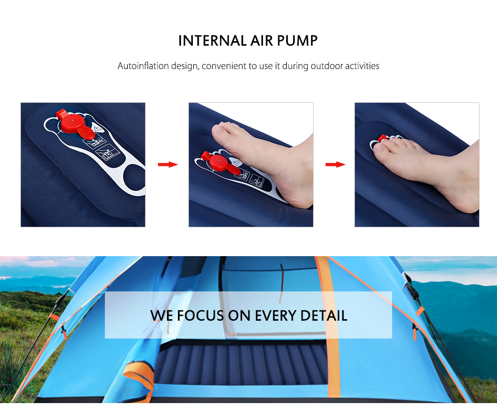 Shengyuan Inflatable Outdoor Camping Sleeping Air Mattress Mat Pad Bed for Two Person Shengyuan Inflatable Outdoor Camping Sleeping Air Mattress Mat Pad Bed for Two Person