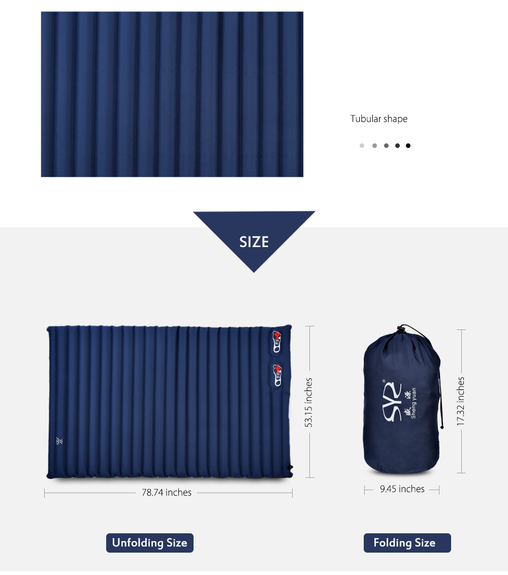 Shengyuan Inflatable Outdoor Camping Sleeping Air Mattress Mat Pad Bed for Two Person Shengyuan Inflatable Outdoor Camping Sleeping Air Mattress Mat Pad Bed for Two Person