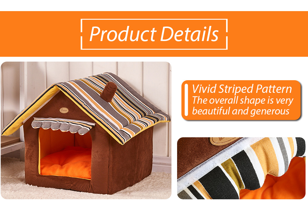 Removable Dog Cat House Pet Bed
