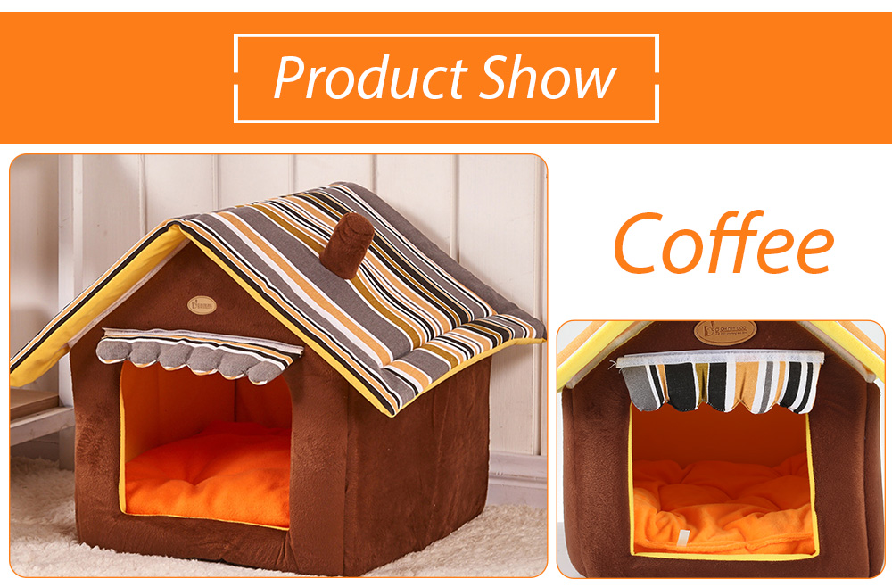 Removable Dog Cat House Pet Bed